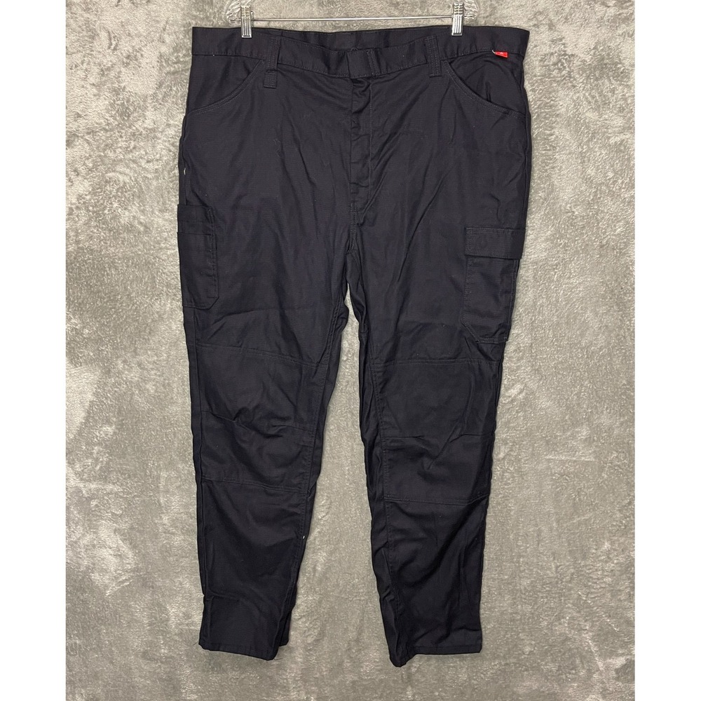 Bulwark iQ Series Lightweight FR  Men Cargo Double Knee Navy Blue Pant 44x33